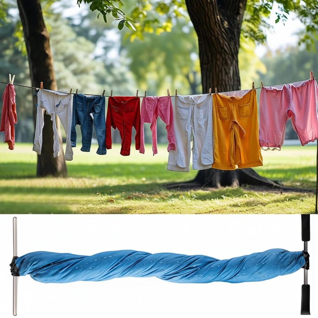 Portable Manual Clothes Wringer Efficient Laundry Water Removal - Image 3